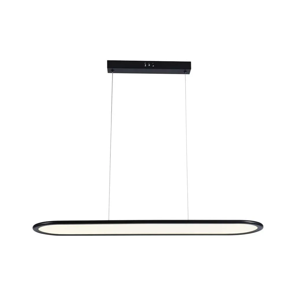 Lampadario LED a Sospensione 24W 80x104Cm Colore Nero 4000K, vista frontale