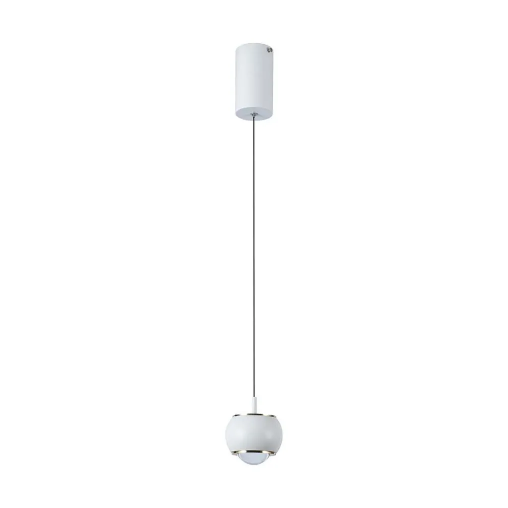 Lampadario LED a Sospensione 9W Colore Bianco 10x10x100cm 4000K, vista frontale