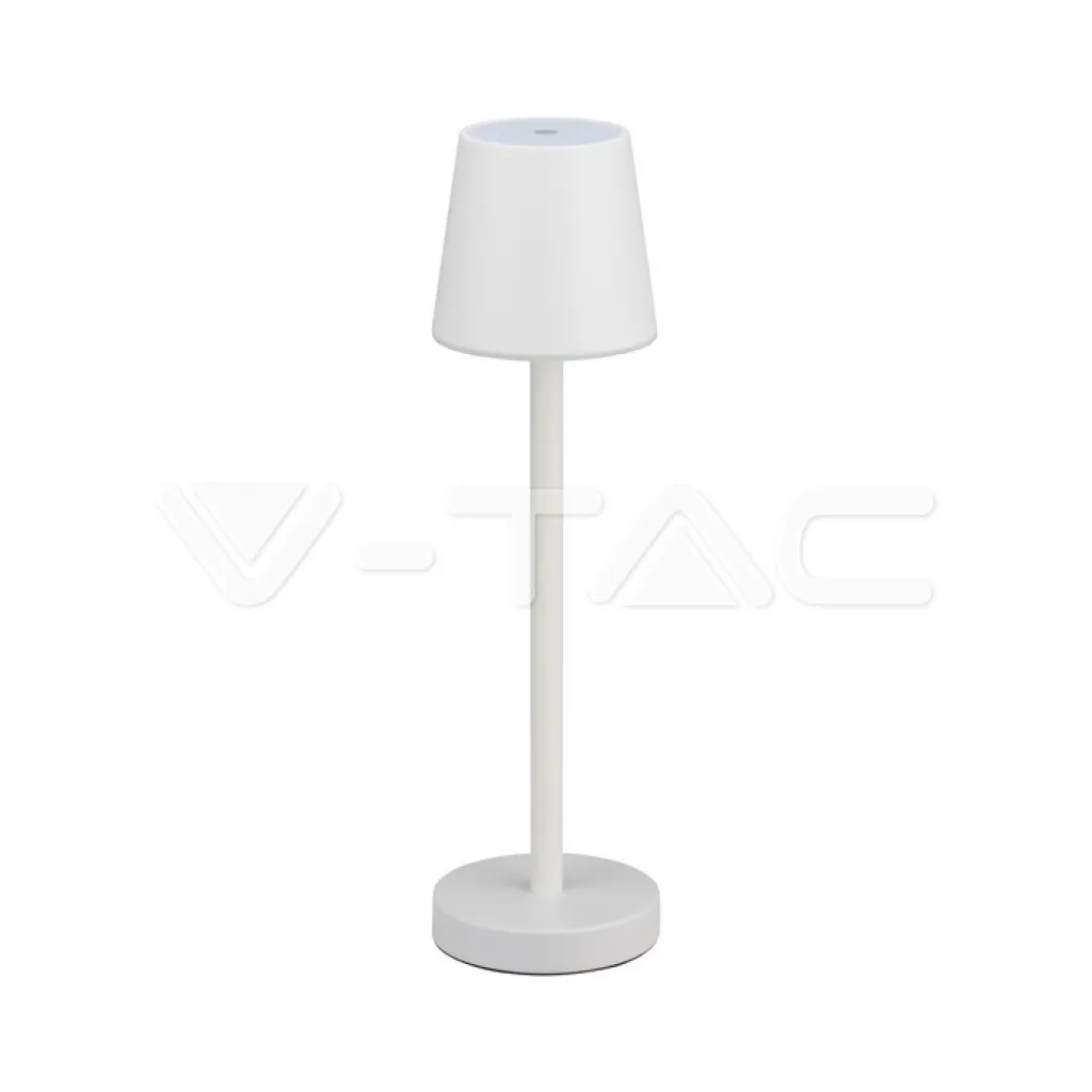 Lampada LED da Tavolo 3W Colore Bianco ricaricabile con Micro-USB Touch Dimmerabile 4000K, vista frontale
