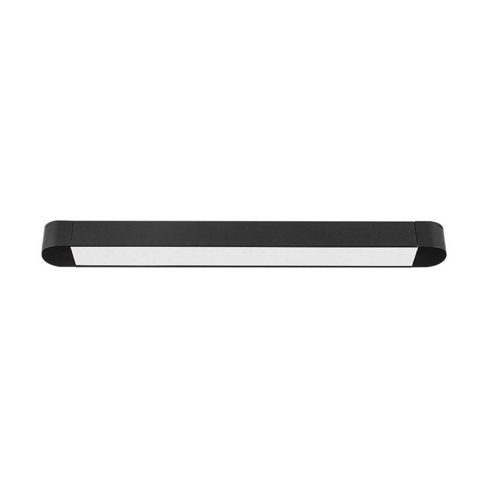 Faretto LED Lineare da Binario Magnetico Slim 14W Colore Nero 3000K, vista frontale
