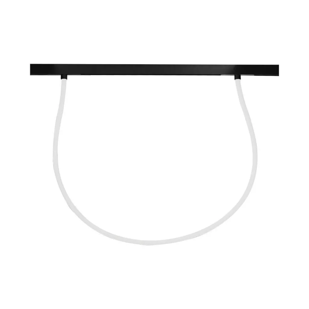 Tubo LED Flessibile per Binario Magnetico 23W 48V Colore Nero Dimmerabile 4500K, vista frontale