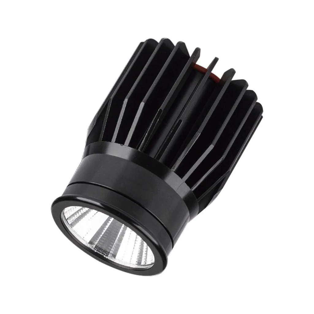 Faretto LED da Incasso Rotondo LED 18W in Alluminio Colore Nero 3000K, vista angolata