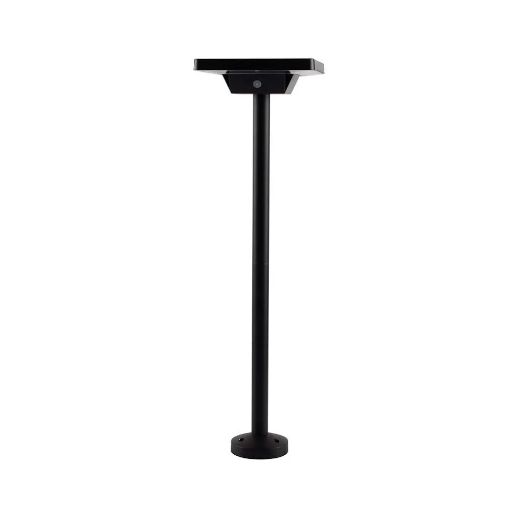 Piantana Solare LED da Giardino 2W con sensore crepuscolare 155x720mm Colore Nero 3in1, vista frontale