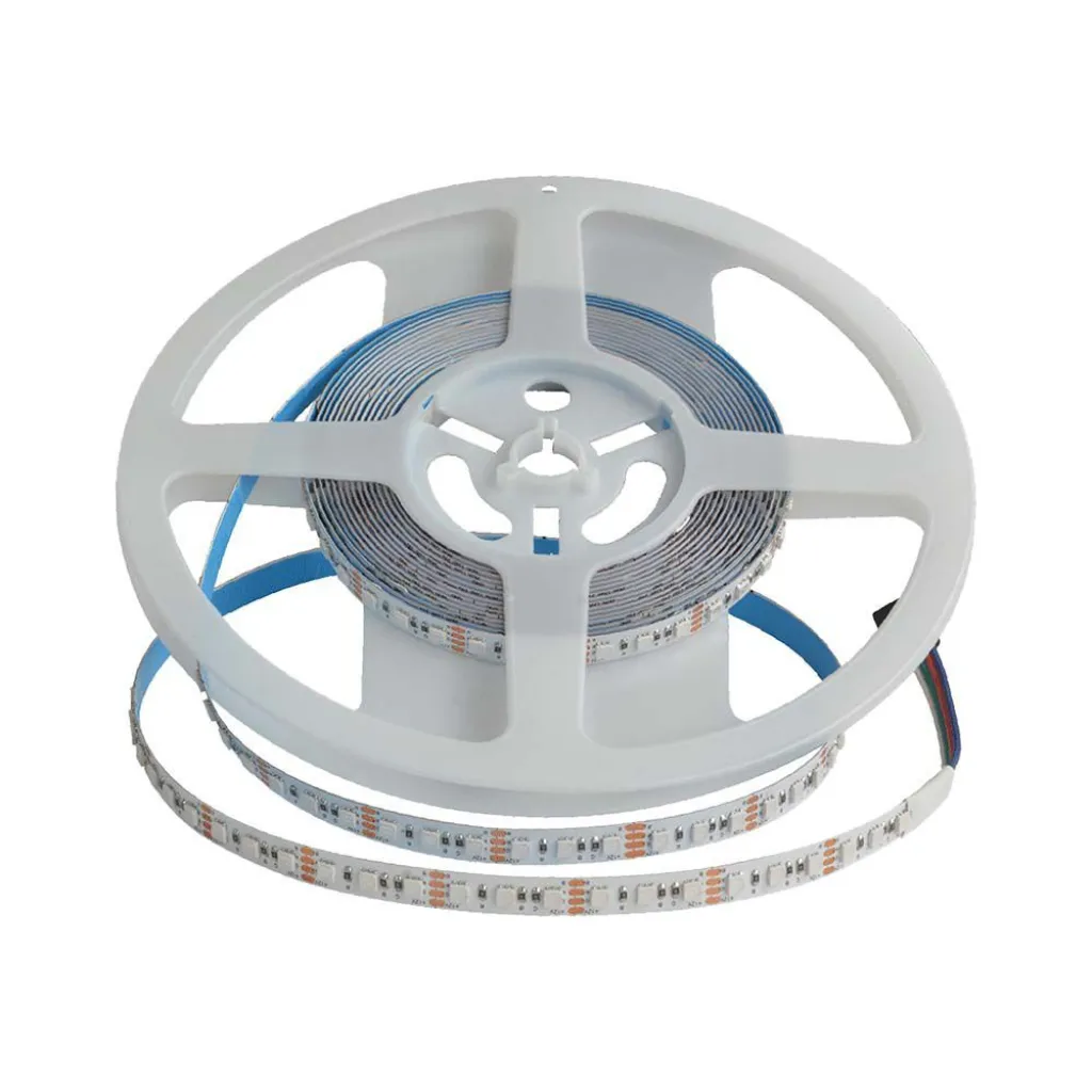 Strip LED SMD3535 120 LED/m 12W/m Doppio PCB 5m 24V RGB 8mm, vista del rotolo