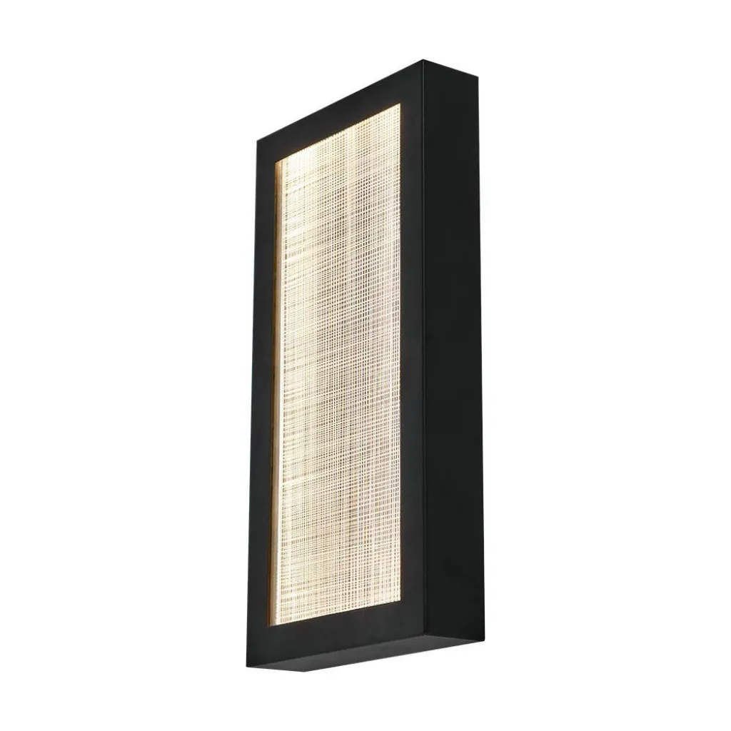 Applique LED da Muro 20W Corpo Nero 200x50x400mm 3000K, vista angolata