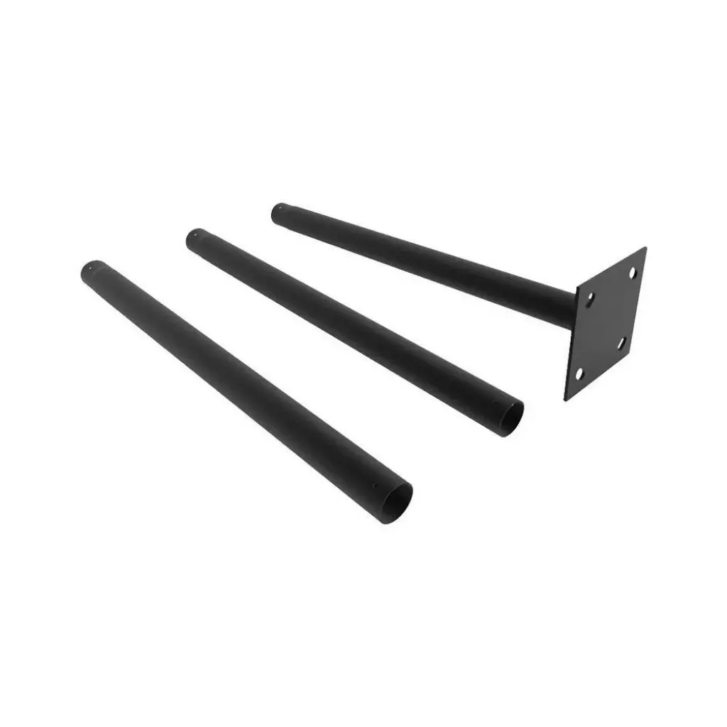 Palo da giardino altezza 3m Diametro 75mm Colore Nero, vista angolata