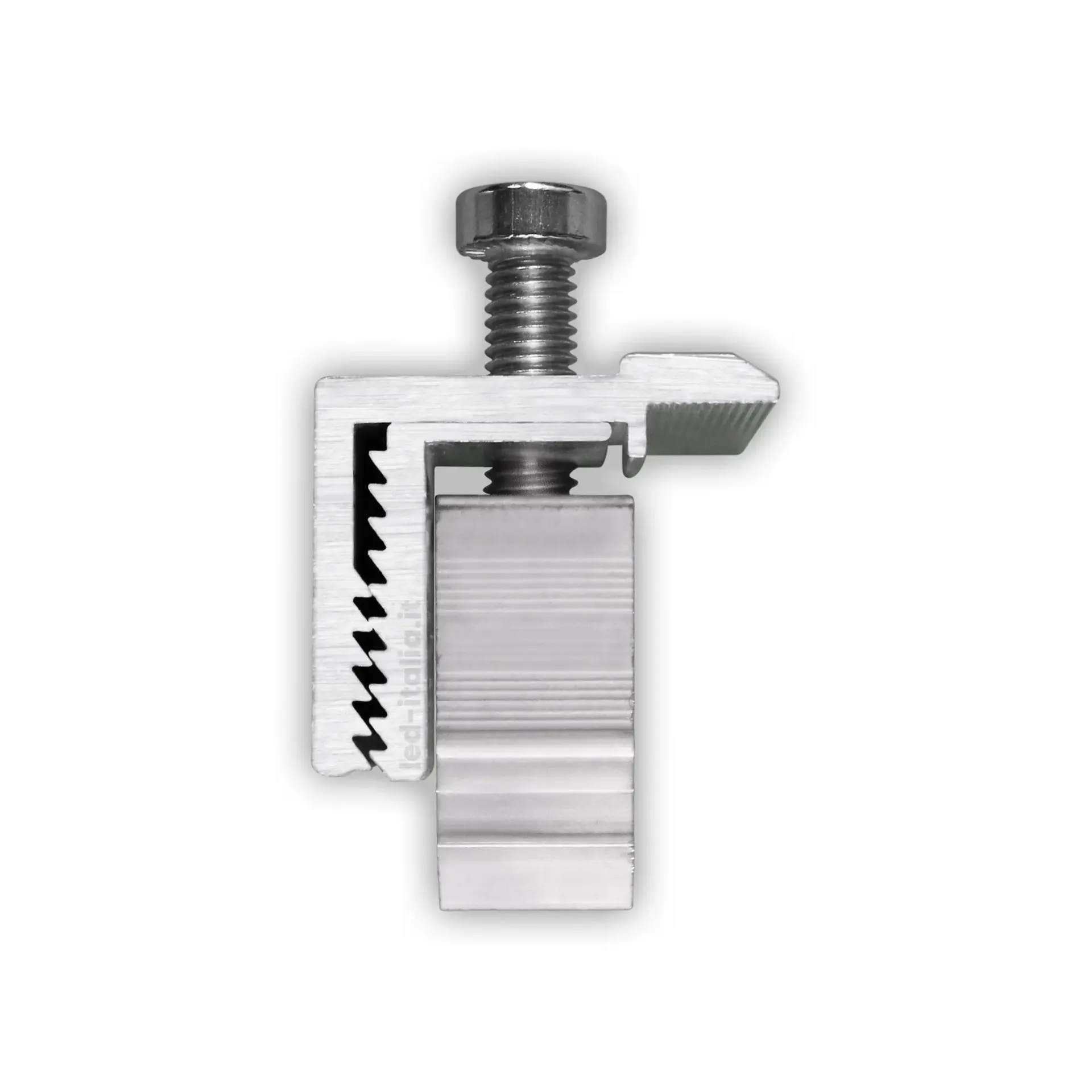 Morsetto Terminale per Profilo in Alluminio SKU 11290, vista laterale