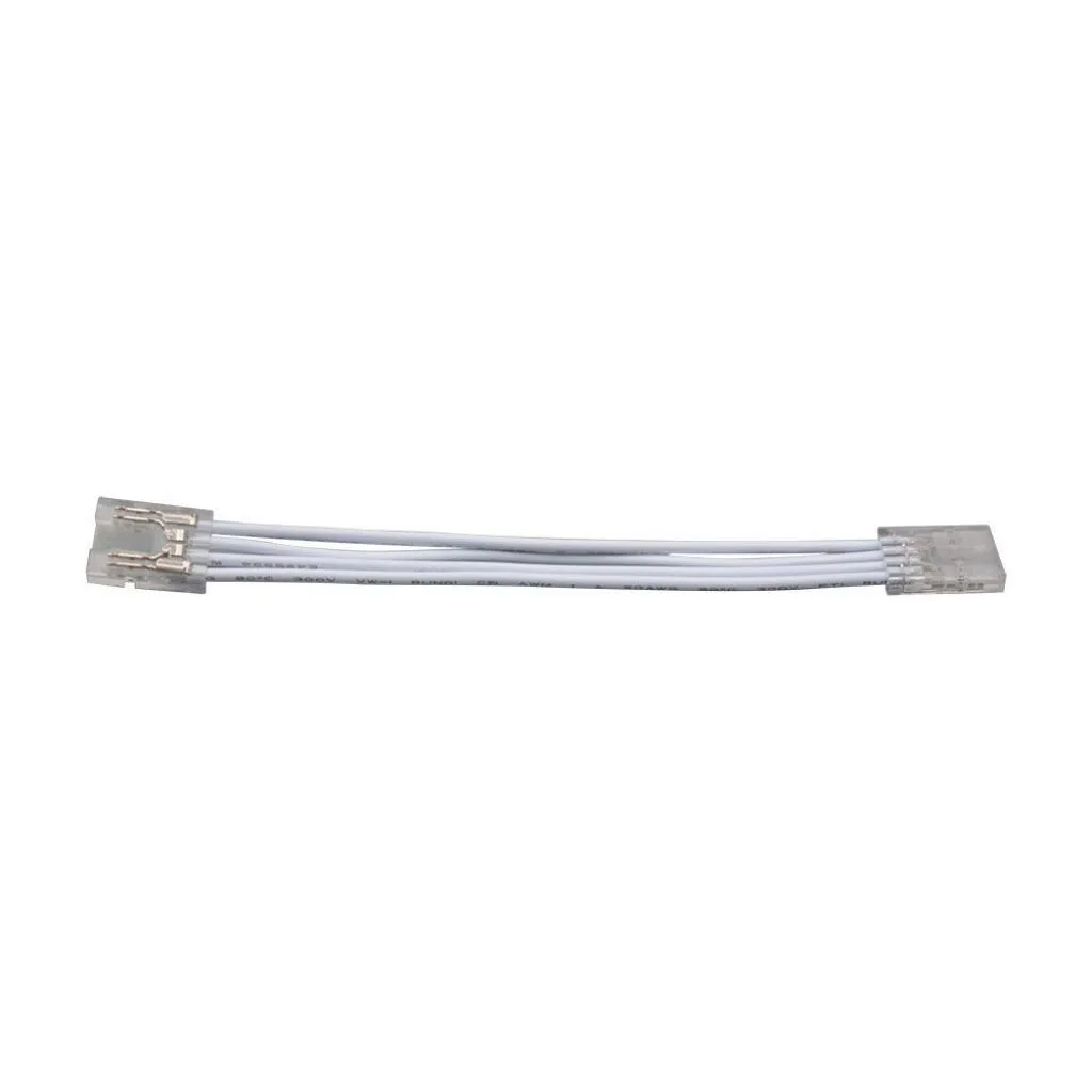 Connettore Intermedio Flessibile Rapido con 4 Pin Femmina-Femmina Lunghezza 170mm per Strip LED COB RGB (VT-COB 422), vista dall'alto