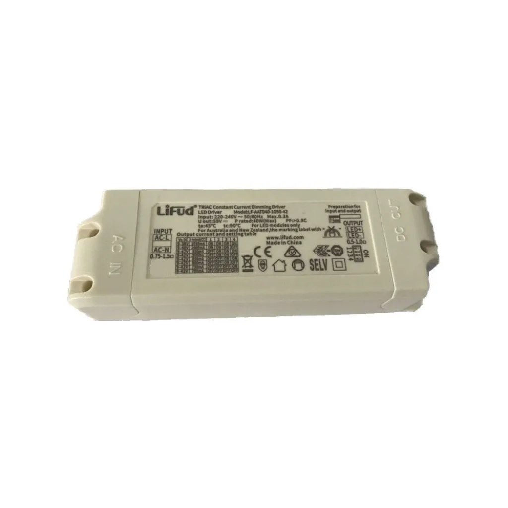 Driver Dimmerabile Triac per Pannelli LED 40W, vista dall'alto