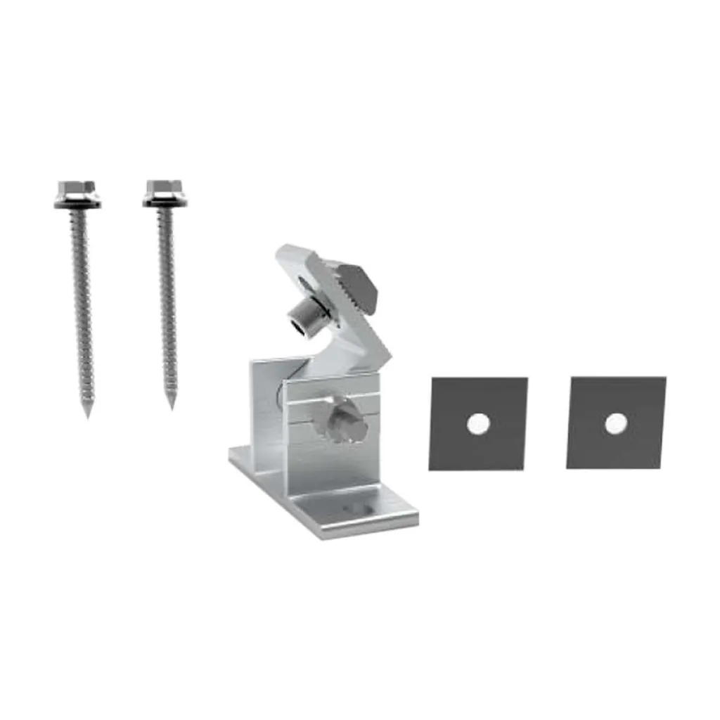 Supporto Anteriore Regolabile per il Montaggio di Pannelli Solari Fotovoltaici, vista generale dei componenti