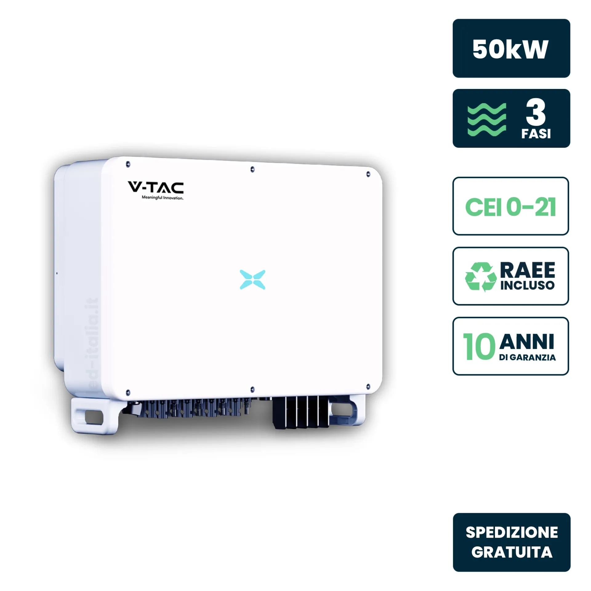 Inverter Fotovoltaico Invt Trifase Di Rete On Grid 50Kw Cei 0 16 Cei 0 21 Xg Series, vista generale