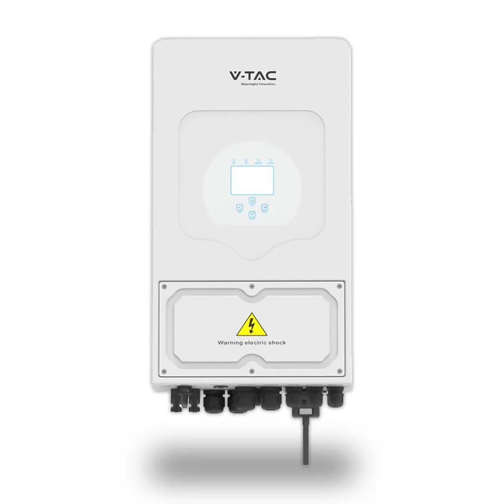Inverter Fotovoltaico Deye Monofase Ibrido OnGrid-OffGrid 6kW Doppio MPPT CEI 021 Schermo LCD Touch WiFi e TA Inclusi, vista generale