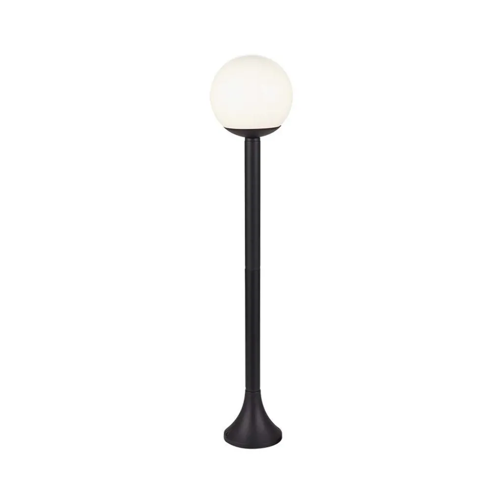 Lampada LED da Terra a Lanterna con Portalampada E27 Colore Nero Opaco h:97cm, vista frontale