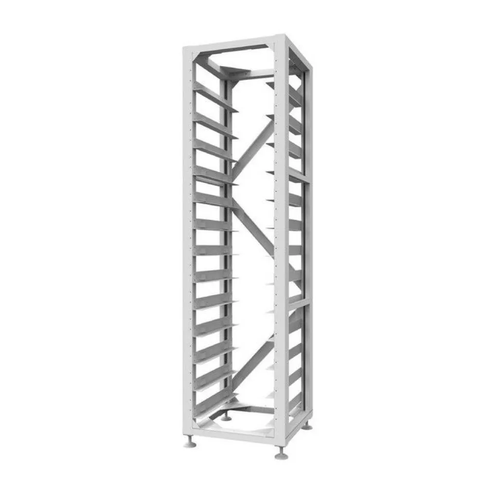 Armadio Rack Deye per 12 Moduli di Accumulo Alta Tensione e 1x HV Box BMS, Compatibile con SKU 11862+11863, vista angolata