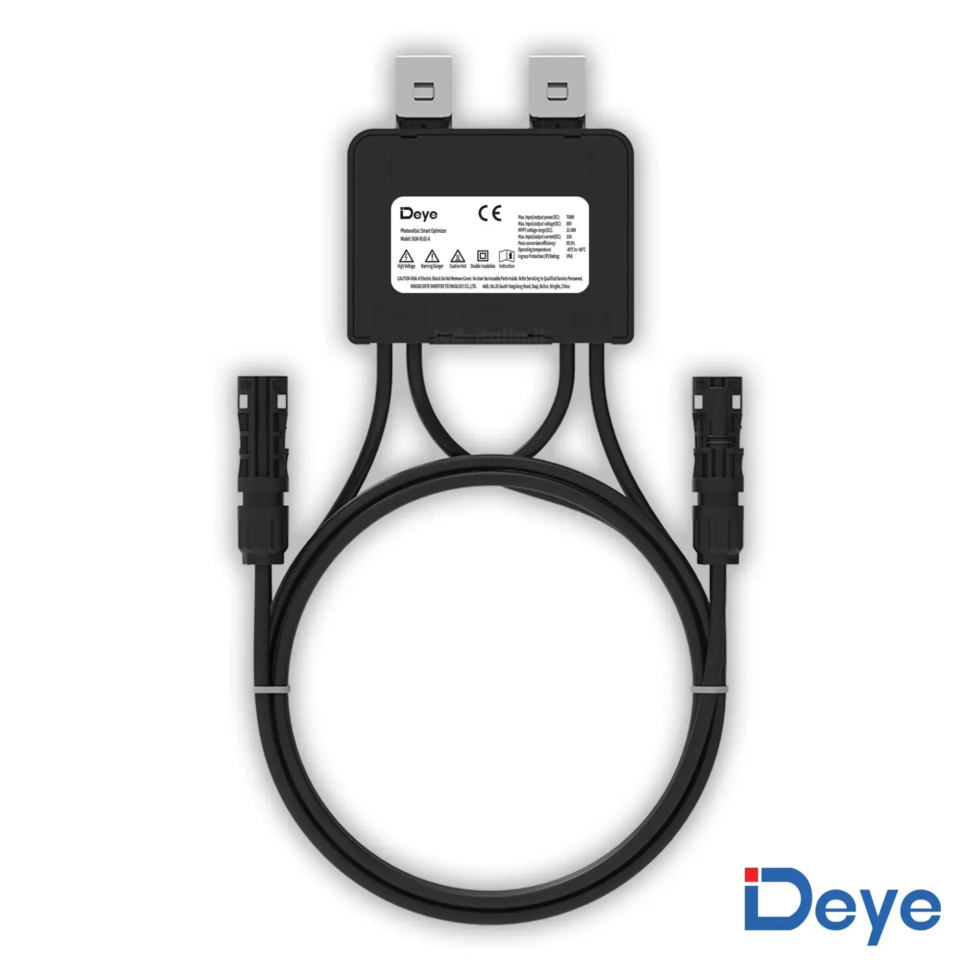 Ottimizzatore di Potenza con Monitoraggio Moduli Fotovoltaici 700W 80V 15A, vista frontale