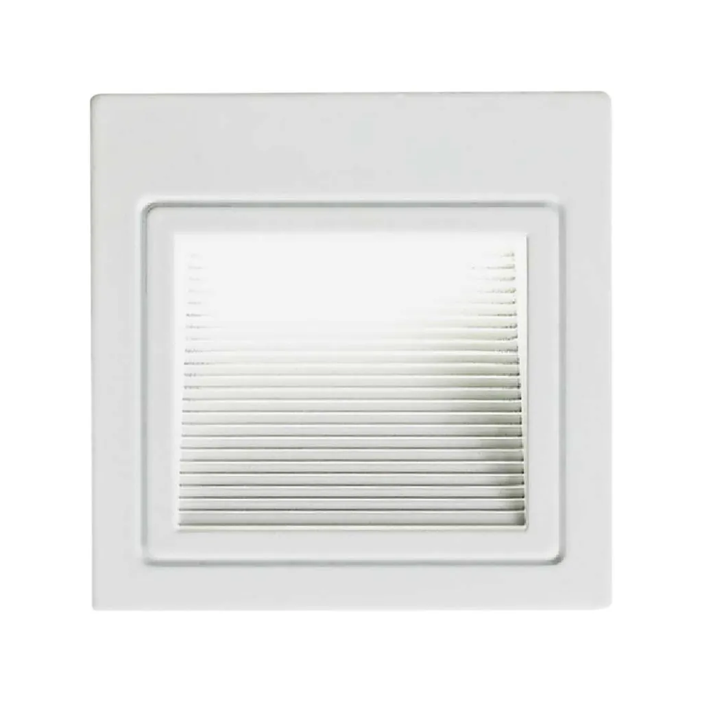 Faretto LED Segnapasso Quadrato Montaggio a Incasso 3W Colore Bianco 4000K, vista frontale