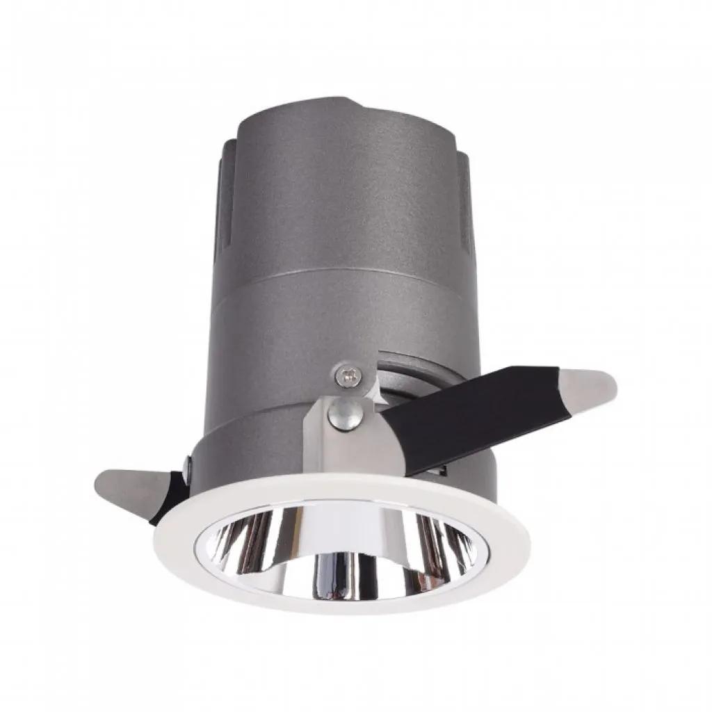 Faro da Incasso LED COB per Hotel 35W Orientabile di 27 gradi 4000K CRI95, vista angolata frontale
