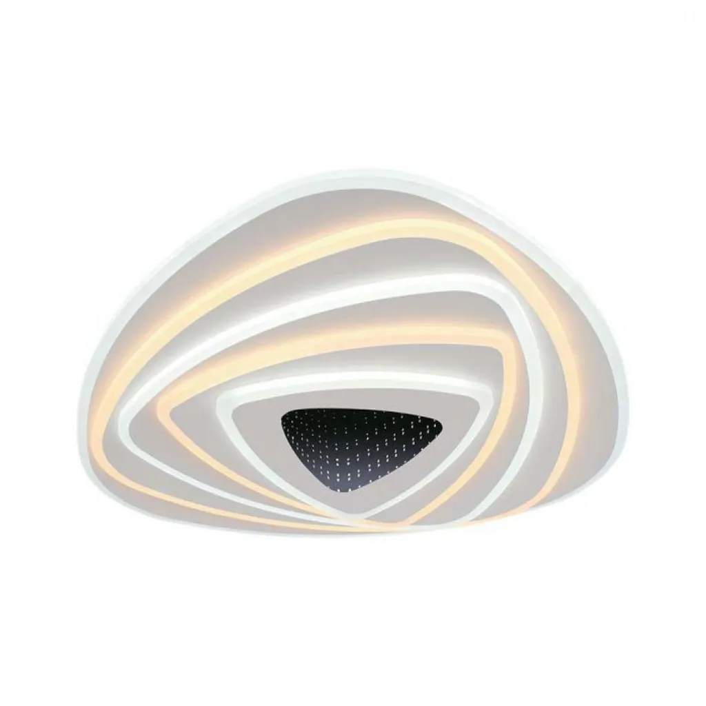 Lampadario LED con Telecomando Montaggio a Plafone 120W d: 50x50x7cm Dimmerabile CCT: 3000K+6000K, vista frontale