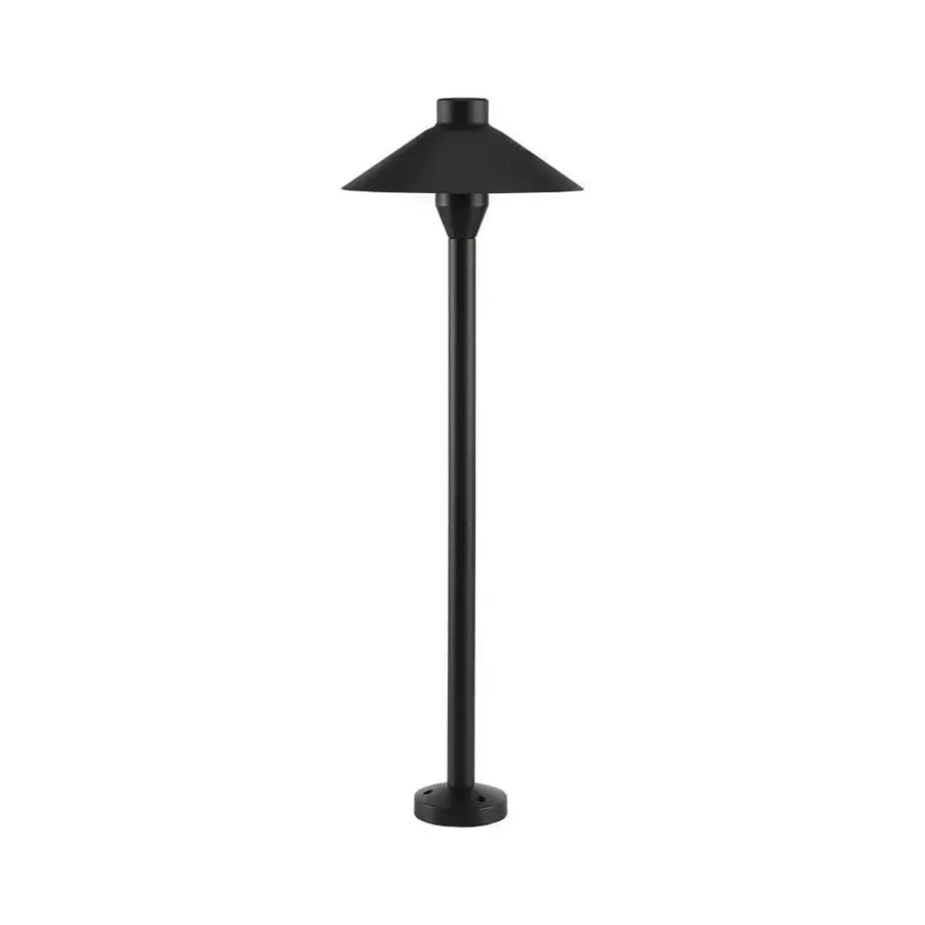 Piantana Led Da Giardino 7W Chip Samsung Con Picchetto Colore Nero 3000K, vista frontale