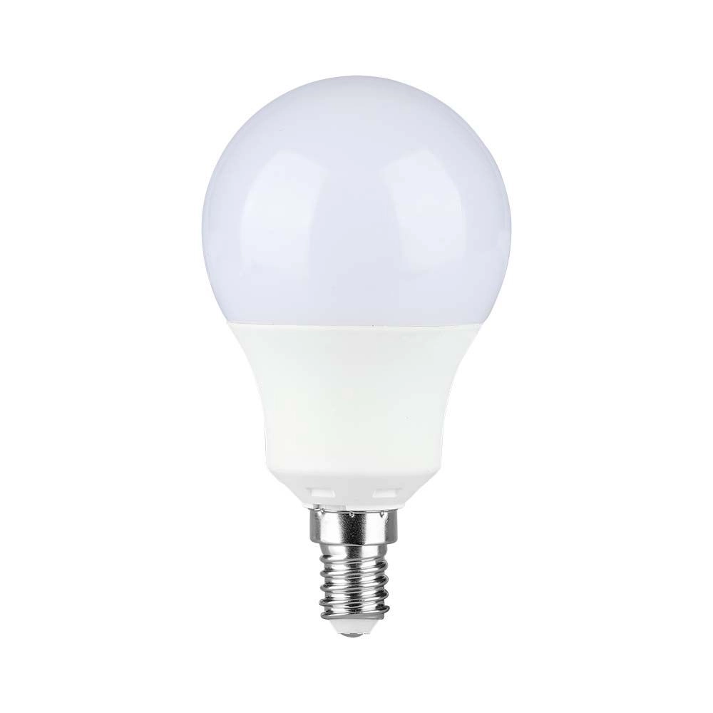 Lampadina LED Chip Samsung E14 8.5W A60 3000K, vista frontale