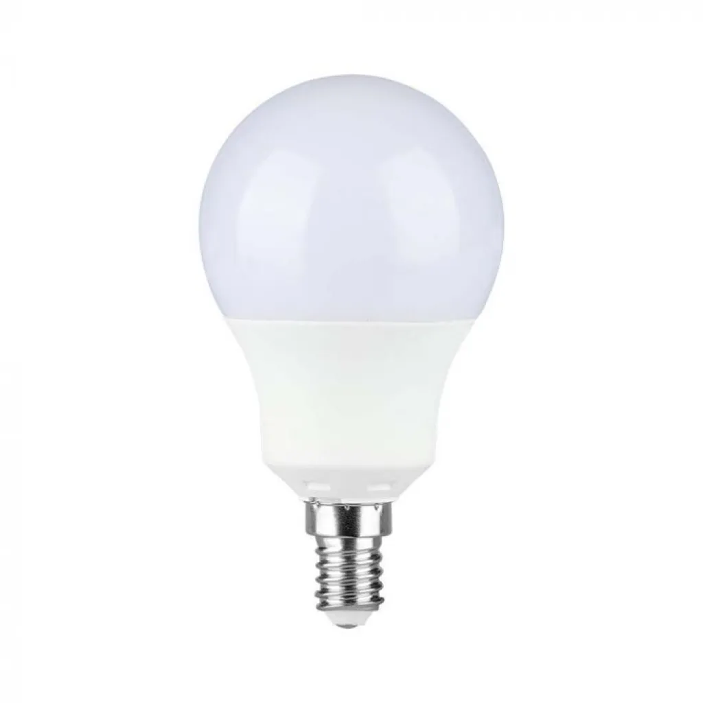 Lampadina LED Chip Samsung E14 8.5W A60 6500K, vista frontale