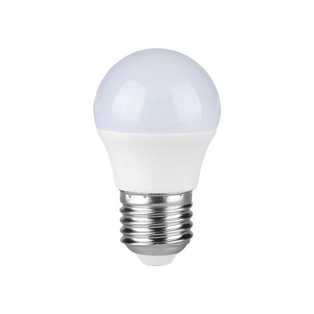Lampadina LED Chip Samsung E27 4,5W G45 4000K, vista frontale