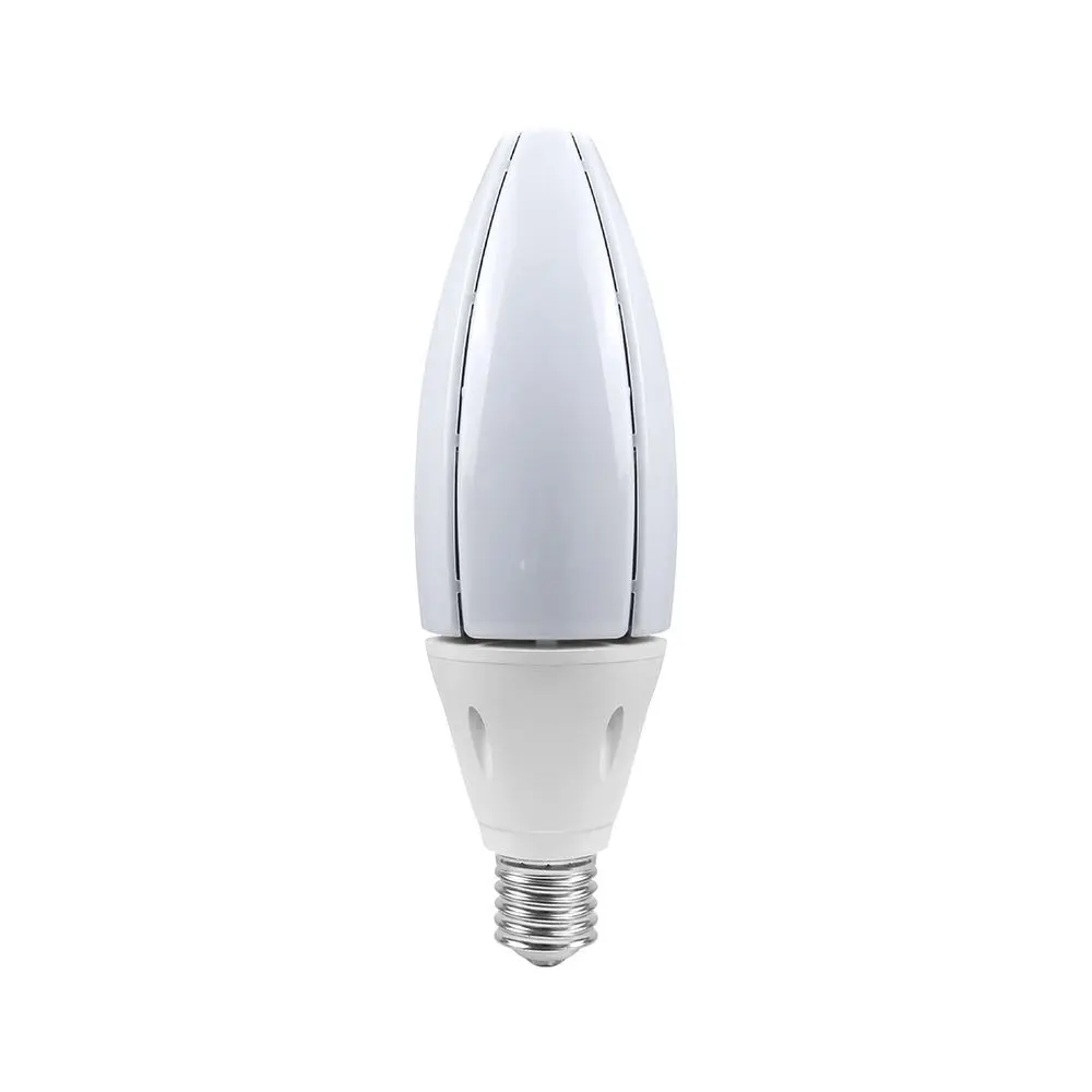 Lampadina LED Chip CREE E40 60W Oliva 6500K, vista frontale
