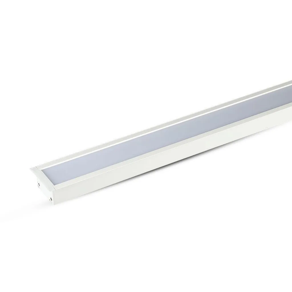 Plafoniera LED Chip Samsung a Incasso 40W Lineare Colore Bianco 4000K, vista angolata