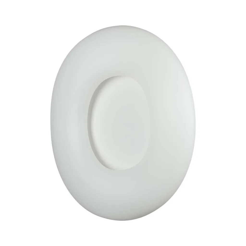 Plafoniera LED Circolare 20W con Telecomando Cambio Colore 3 in 1 Corpo Bianco d: 30cm h: 8cm Dimmerabile, vista frontale