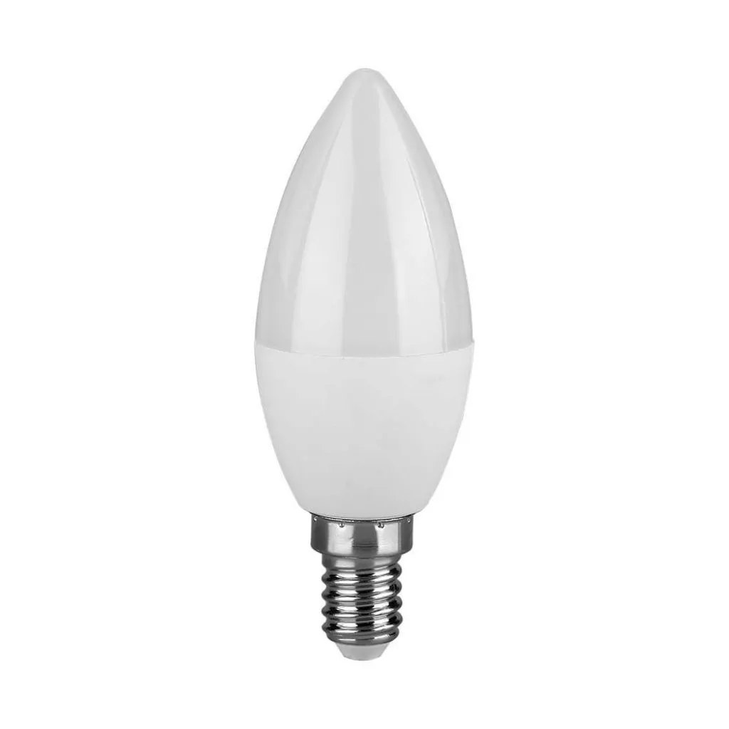 Lampadina LED E14 4,5W Candela 4000K, vista frontale