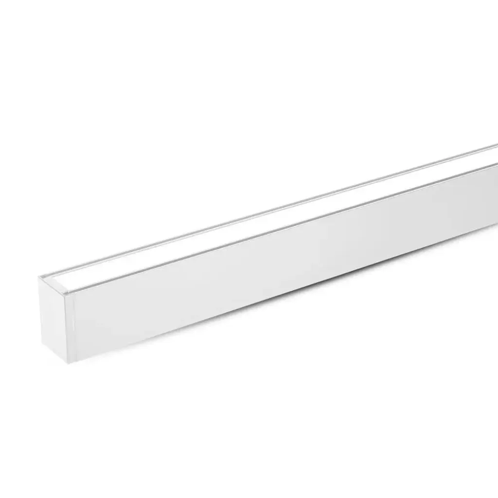 Plafoniera LED Chip Samsung 40W Lineare Colore Bianco 4000K, vista angolata