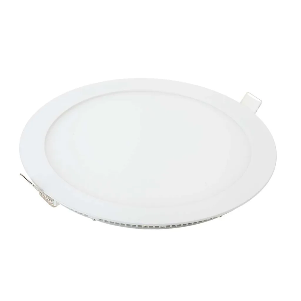 Mini Pannello Led 18W Montaggio Ad Incasso Rotondo 2700K, vista angolata