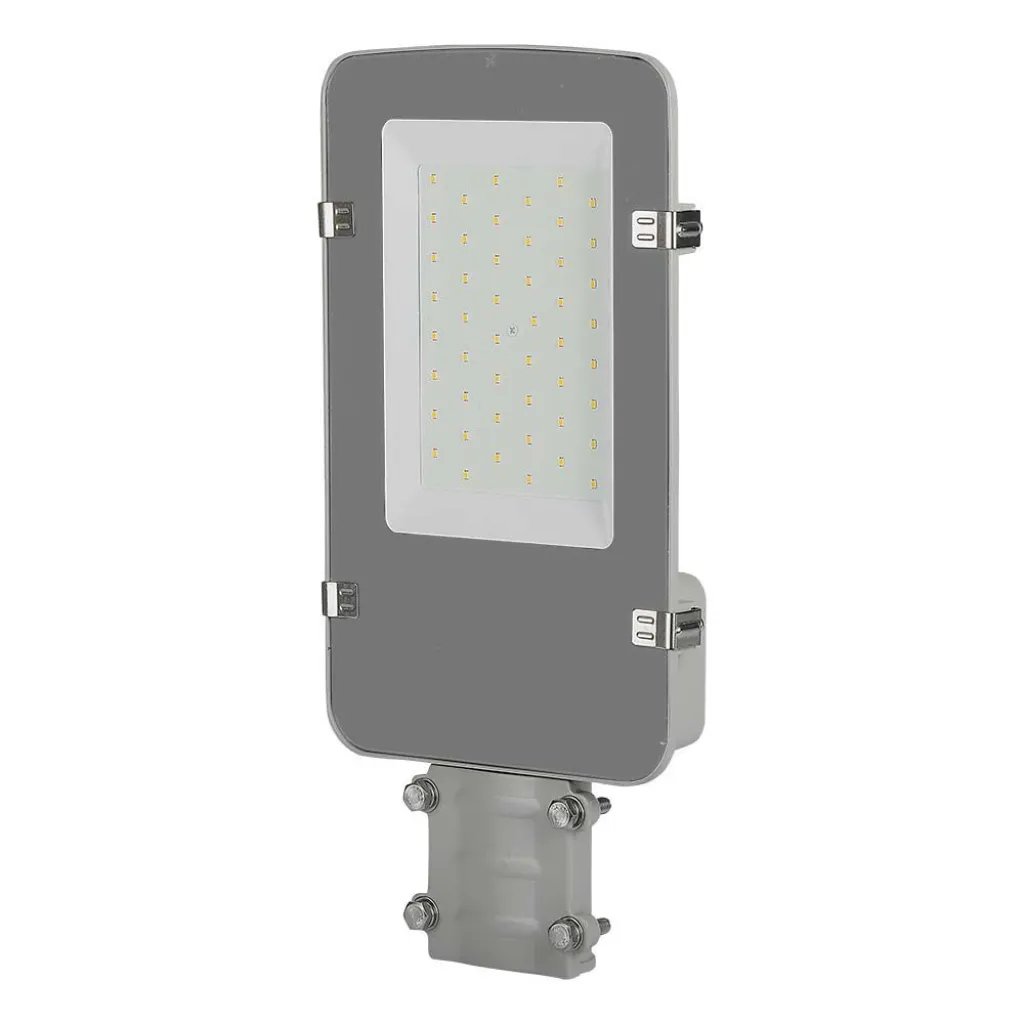 Armatura Stradale LED Chip Samsung 50W Colore Grigio 4000K, vista frontale