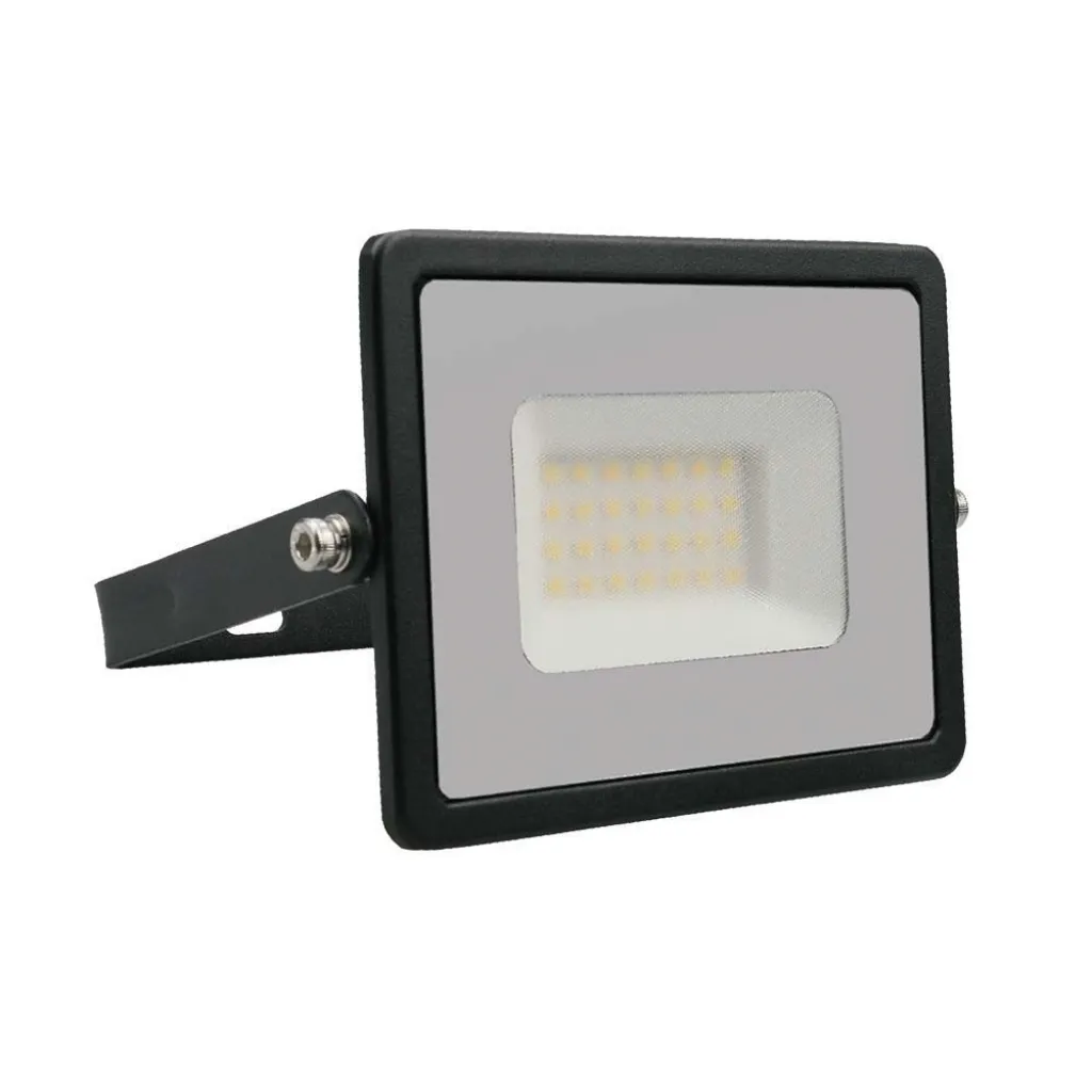 Faro LED SMD 30W E-Series G2 Colore Nero 3000K, vista frontale angolata