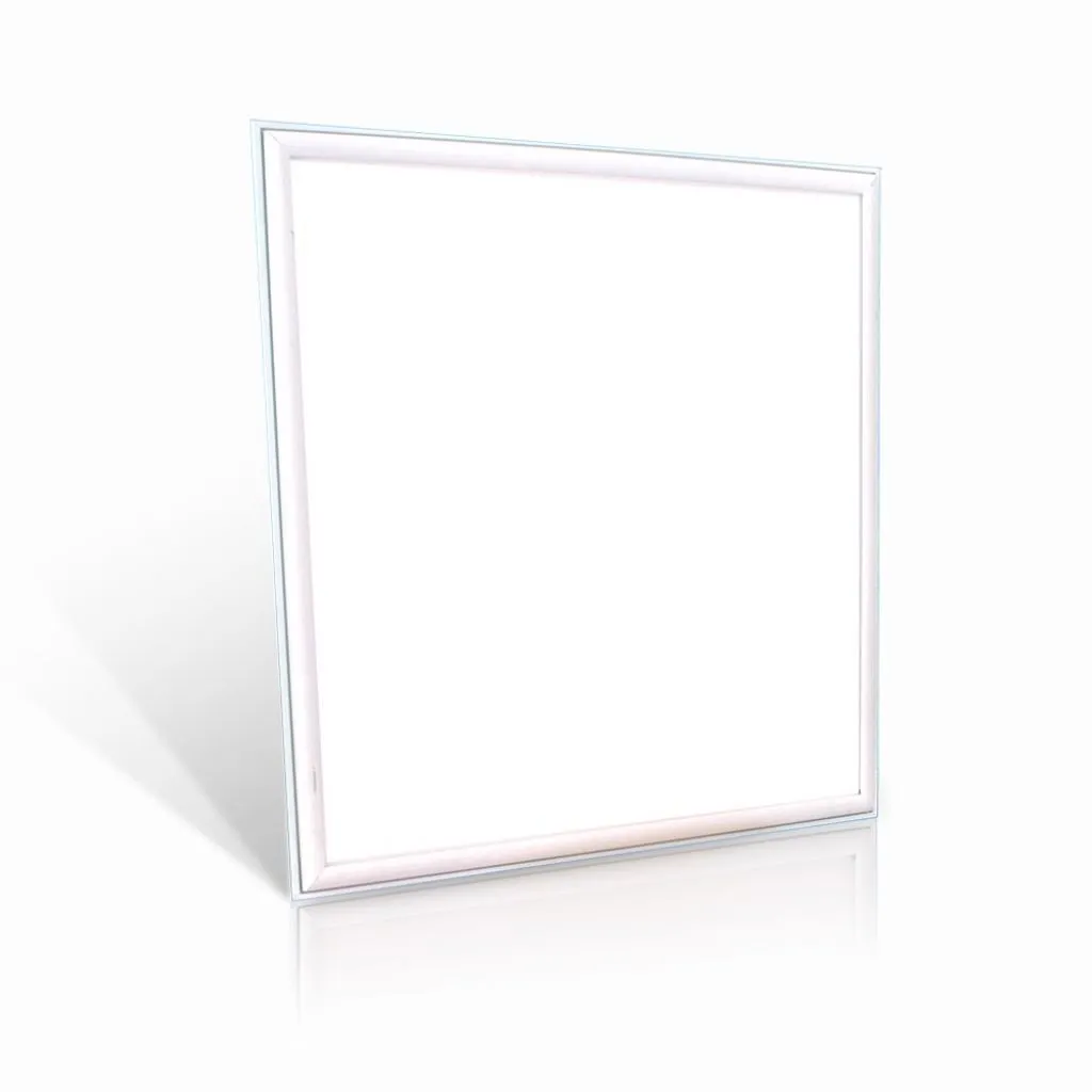 Pannello LED 40W 120LM/W da Incasso 600x600mm, Driver Esterno Incluso, Colore Bianco 3000K, vista angolata frontale