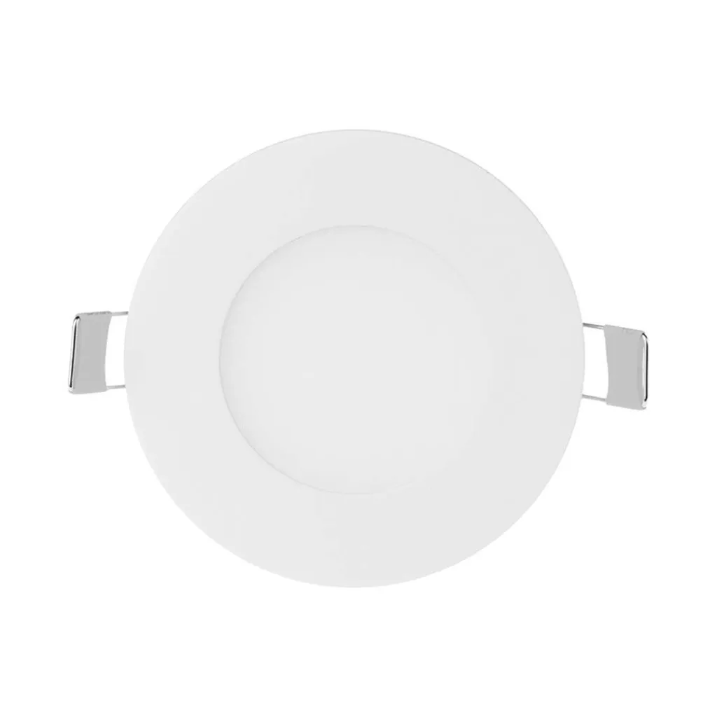 Mini Pannello Led 3W Montaggio Ad Incasso Rotondo Colore Bianco 4000K, vista frontale