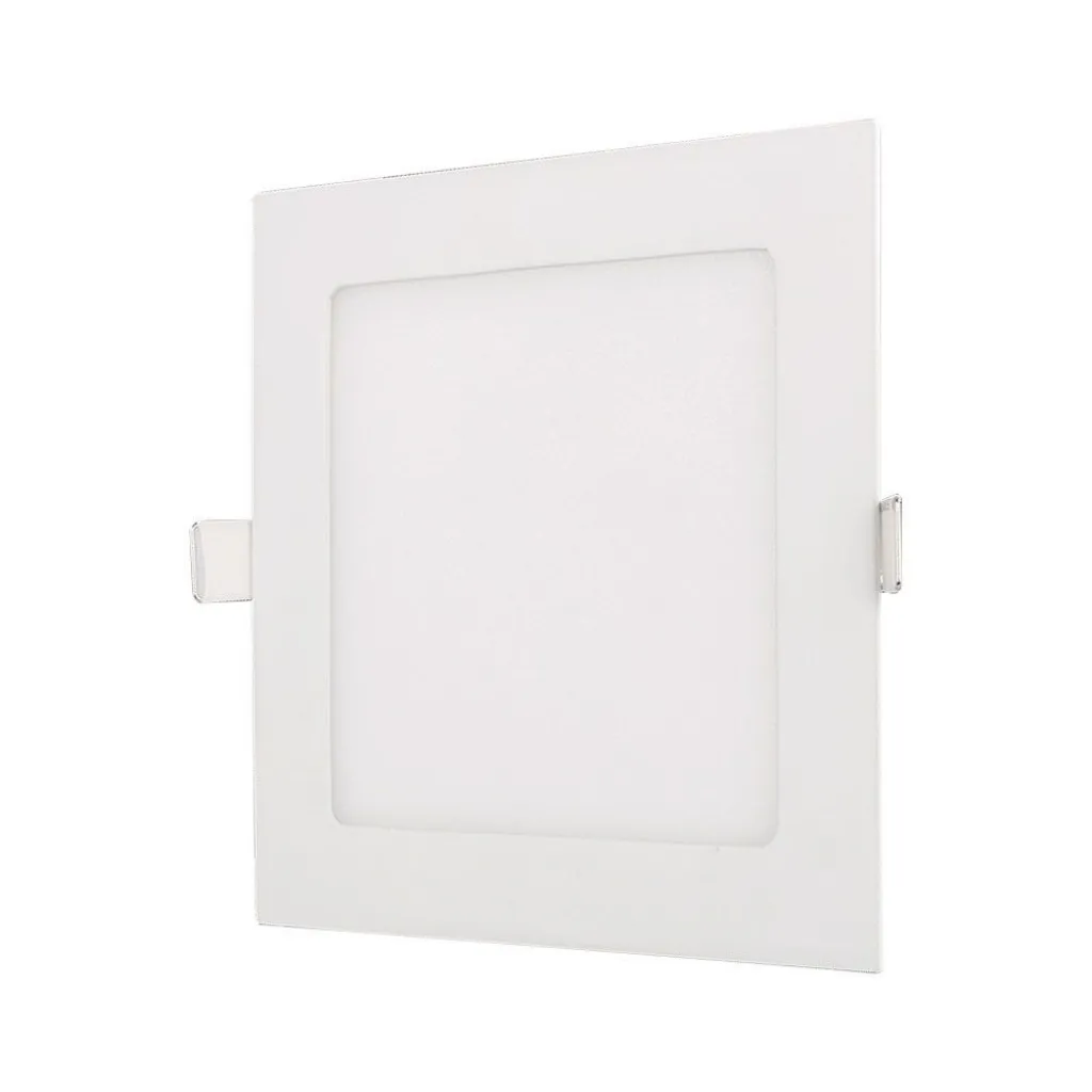 Mini Pannello LED 3W Montaggio ad Incasso Quadrato Colore Bianco 6400K, vista angolata frontale
