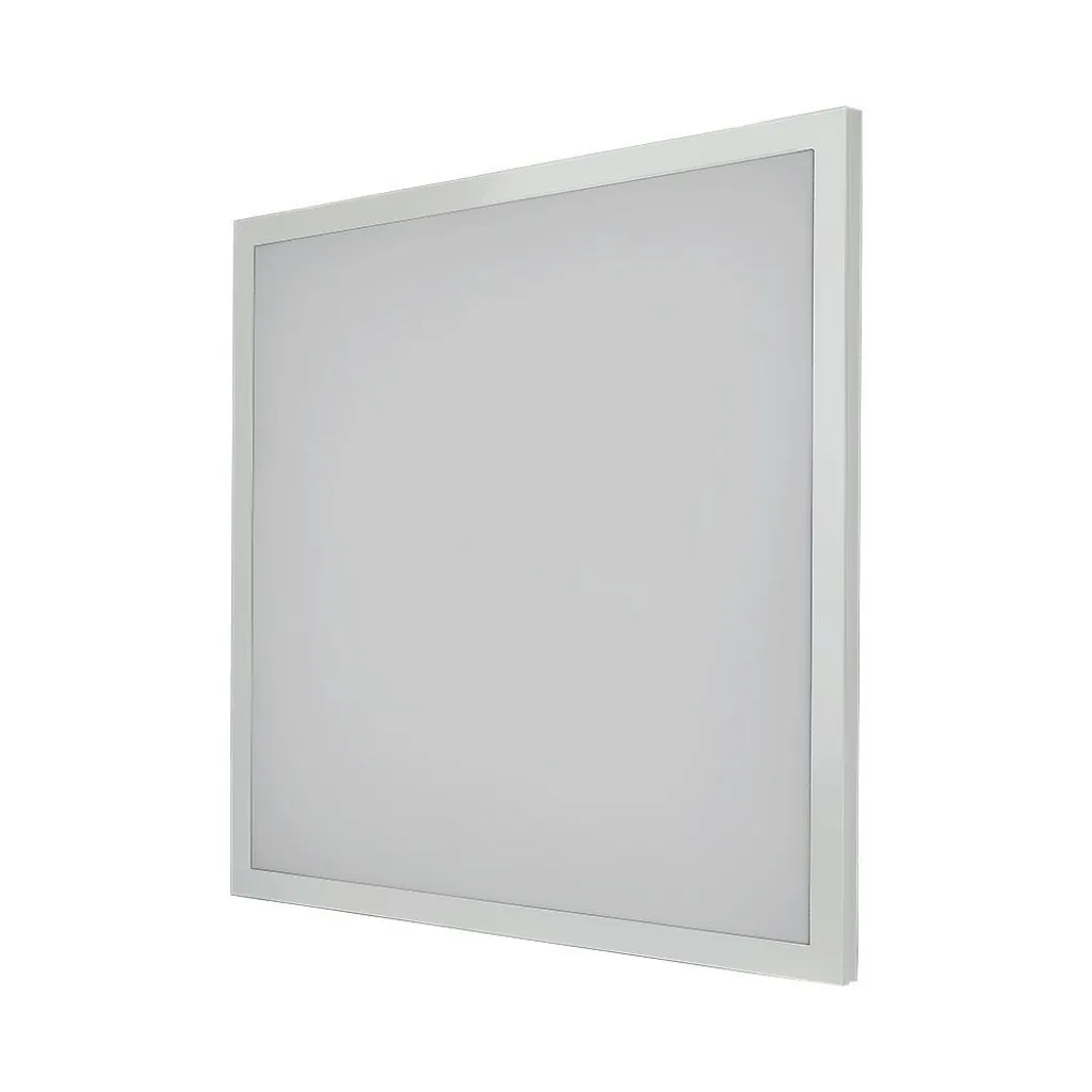 Pannello LED Chip Samsung 36W 110LM/W Installazione 2in1 da Incasso/Plafone, Driver Integrato, 600x600mm Colore Bianco 4000K, vista angolata frontale
