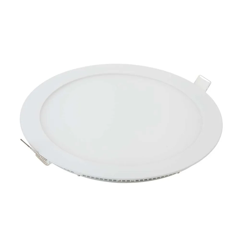 Mini Pannello LED 30W Montaggio ad Incasso Rotondo 4000K, vista angolata