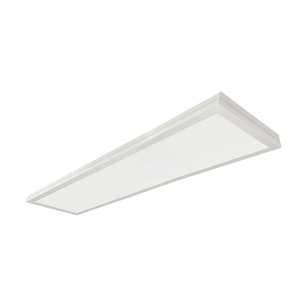 Pannello LED 40W 100LM/W da Incasso/Plafone, Driver Integrato, 1200x300mm Colore Bianco 4000K, vista angolata