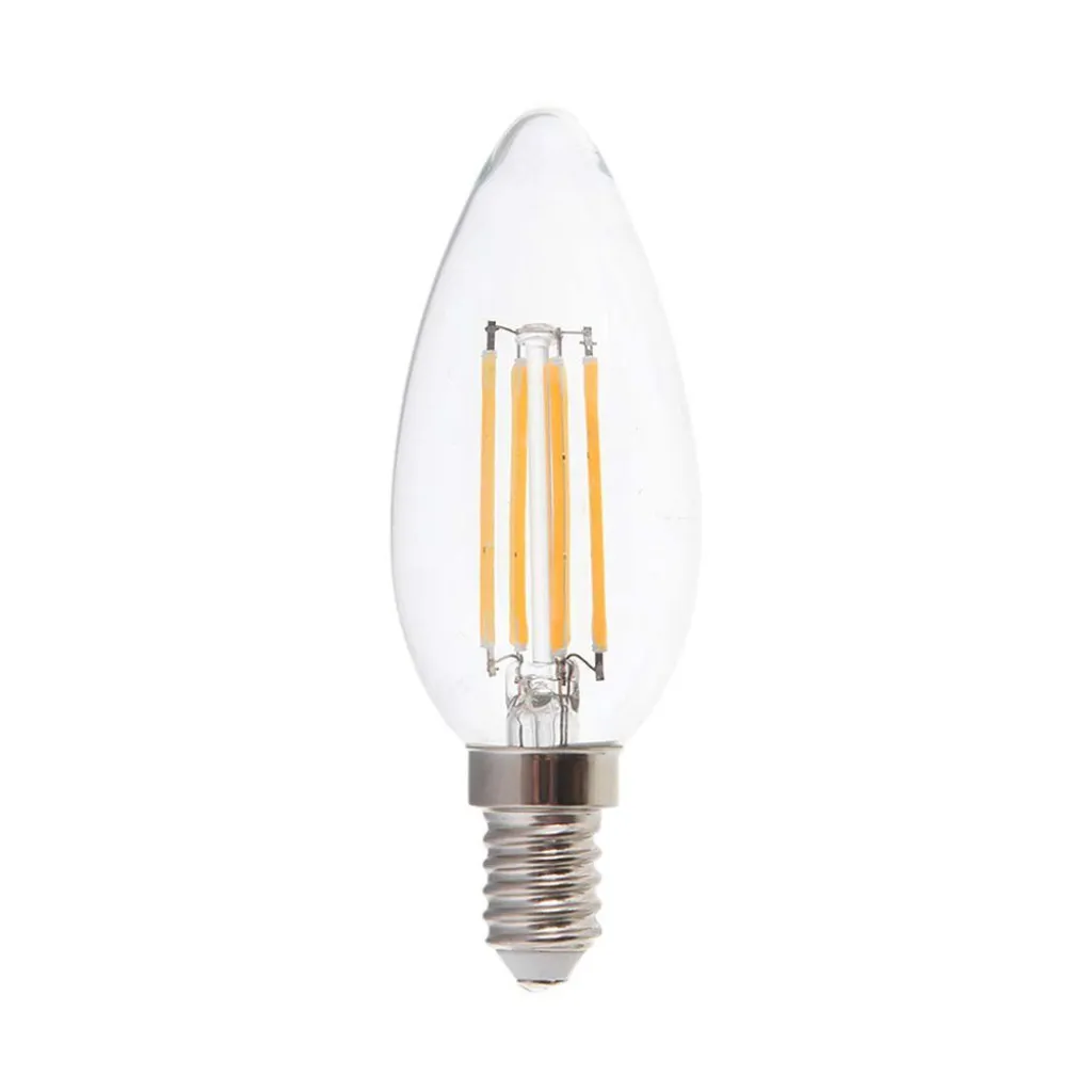 Lampadina LED E14 6W 100LM/W Candela Filamento 3000K, vista frontale