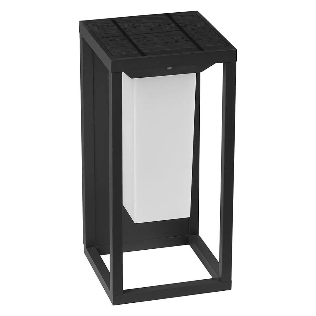 Lampada Solare LED Chip Samsung da Muro Esterno 2W Rettangolare Sensore di Movimento Crepuscolare e Modalità di Luminosità Costante 3000K 29cm, vista front