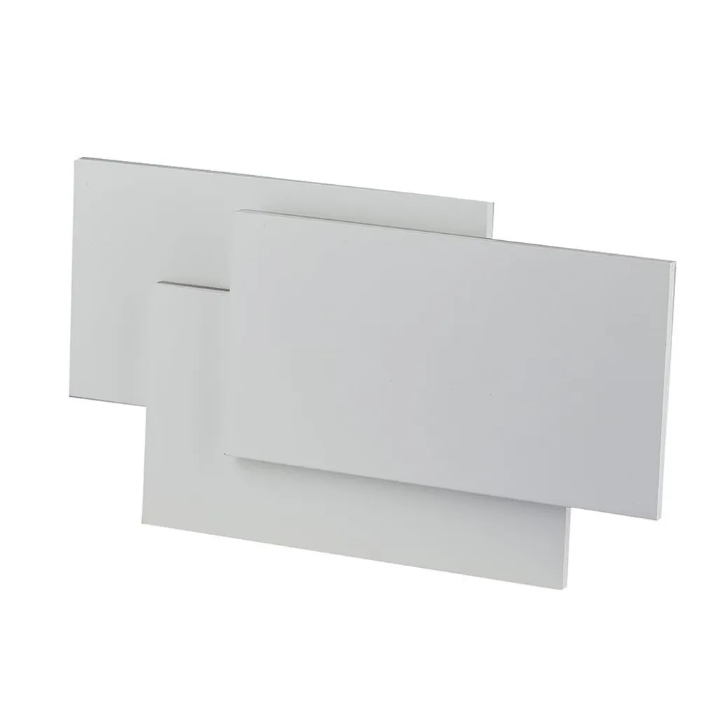 Lampada LED da Muro Rettangolare con Forme Sovrapposte 11W Colore Bianco 3000K, vista angolata sovrapposta