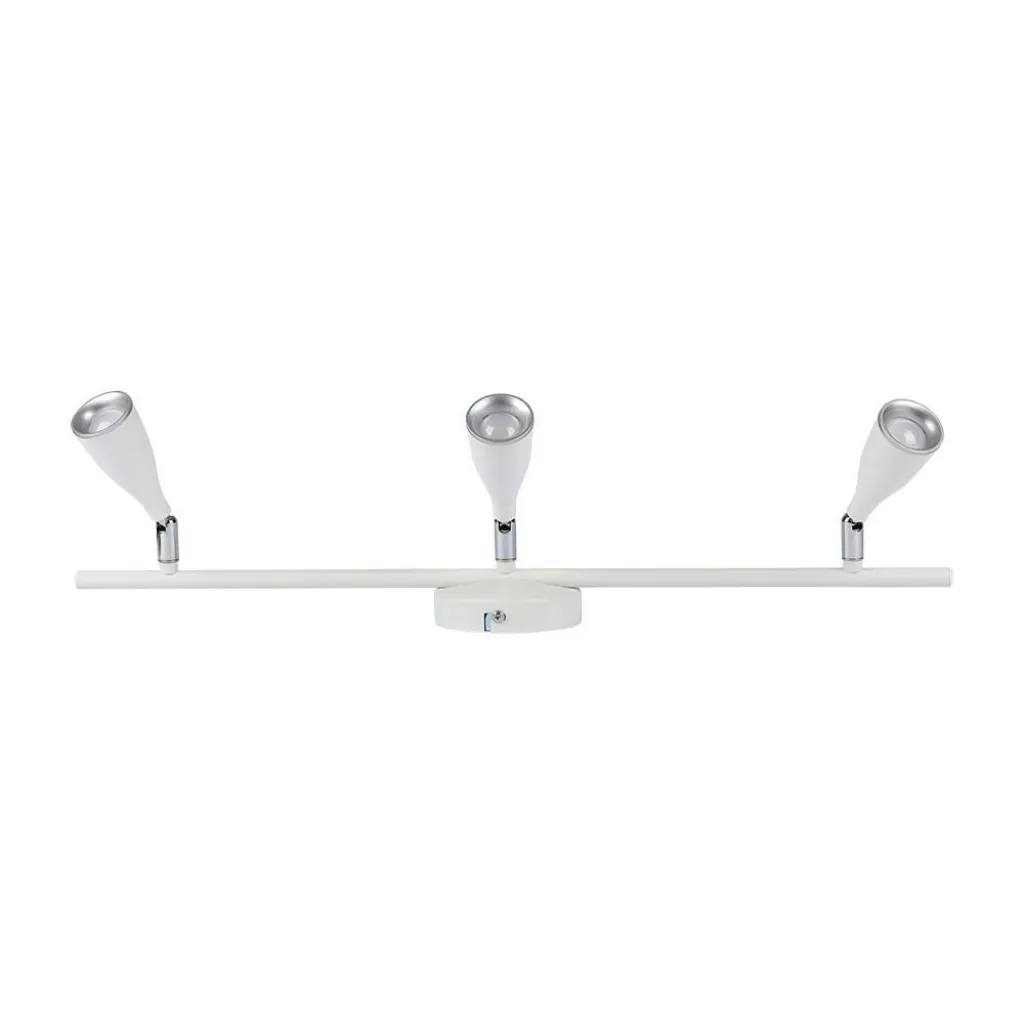 Faretto LED da Muro Triplo 13,5W con Testa Orientabile Colore Bianco 3000K, vista frontale