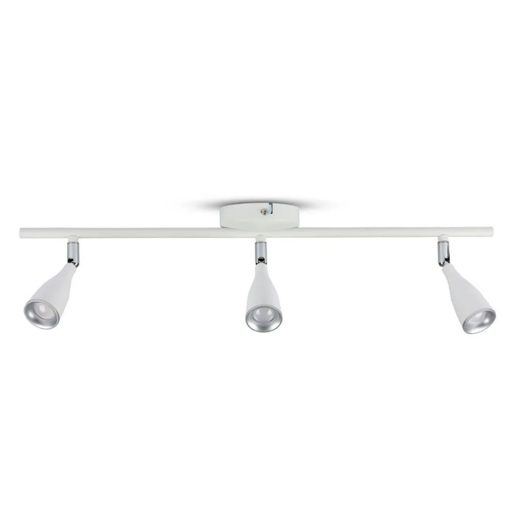 Faretto LED da Muro Triplo 13,5W con Testa Orientabile Colore Bianco 4000K, vista frontale