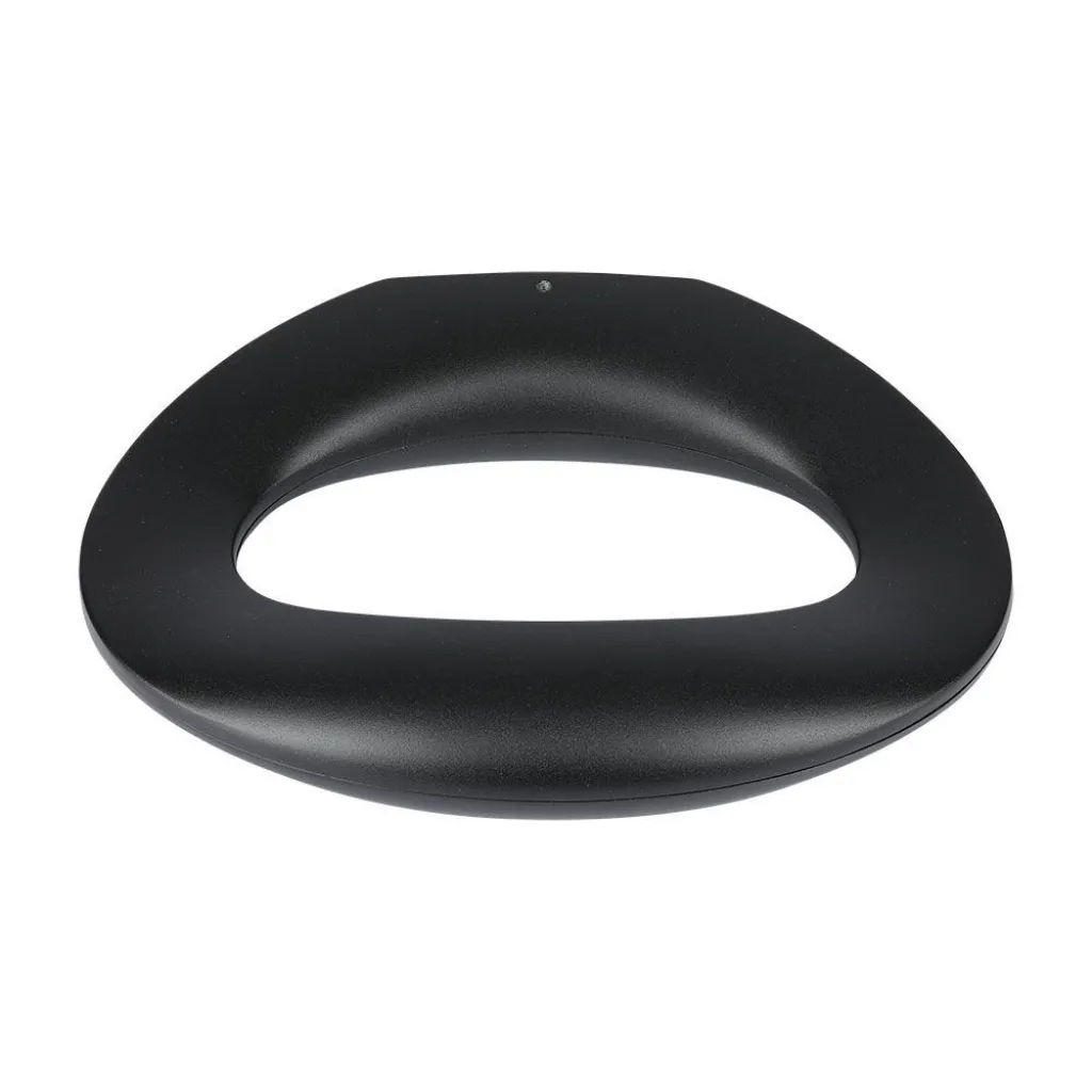 Lampada LED da Muro Arrotondata 9W 120LM/W Colore Nero 3000K, vista frontale