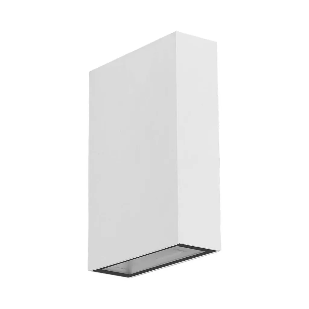 Lampada LED da Muro Rettangolare 4W Colore Bianco 6400K, vista angolata