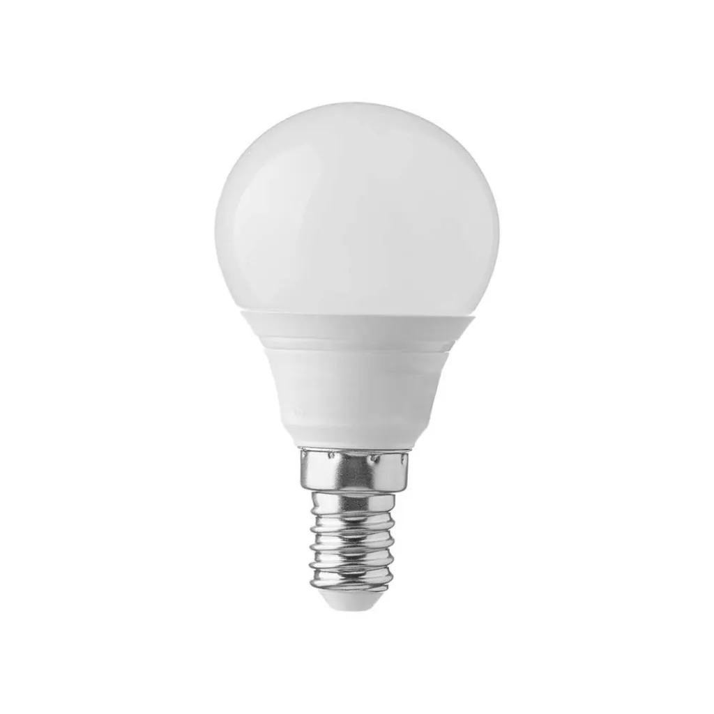 Lampadina LED Chip Samsung E14 6.5W P45 4000K, vista frontale