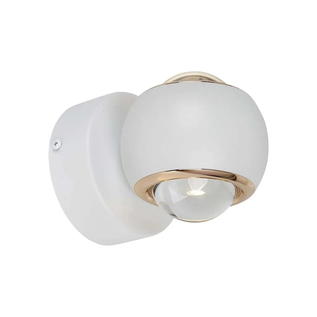 Lampada LED Da Muro 10W con Doppio Fascio Luminoso Colore Bianco 3000K, vista angolata