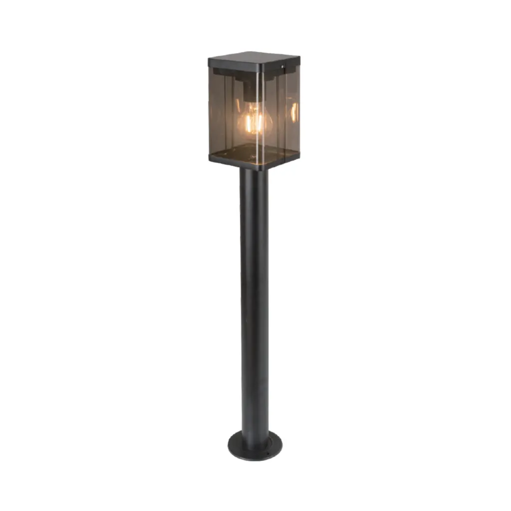 Piantana Solare LED da Giardino 2.5W con Sensore di Movimento a Microonde Colore Nero 3000K, vista frontale